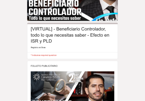 [VIRTUAL] – Beneficiario Controlador, todo lo que necesitas saber – Efecto en ISR y PLD