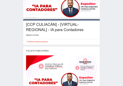 [CCP Culiacán] – [VIRTUAL REGIONAL] – IA para Contadores